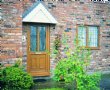 Oak PVC Door with a half panel design